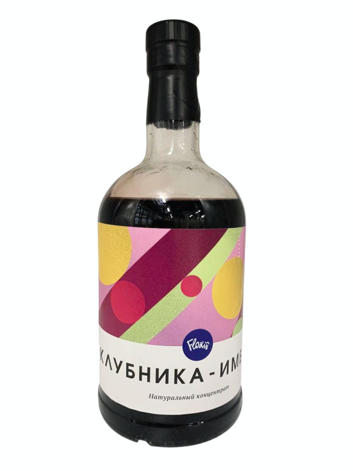 Натуральный концентрат-сироп Клубника и Имбирь, 500 мл