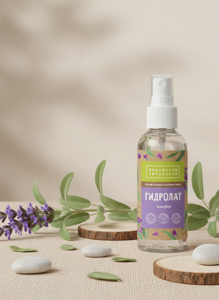 Гидролат Шалфея для лица и тела, 100 мл