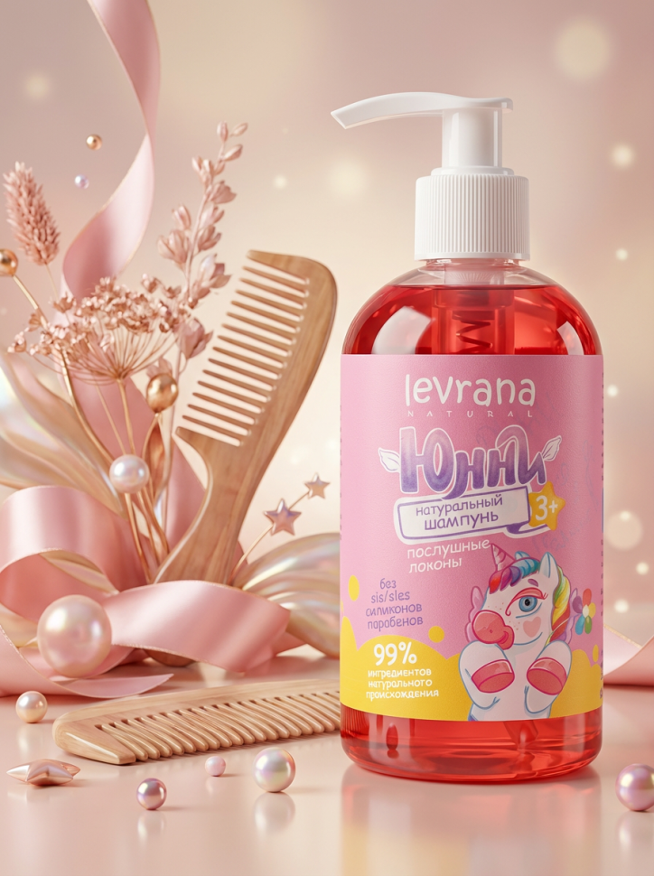 Детский шампунь Послушные локоны ЮННИ , 3+ 300 мл