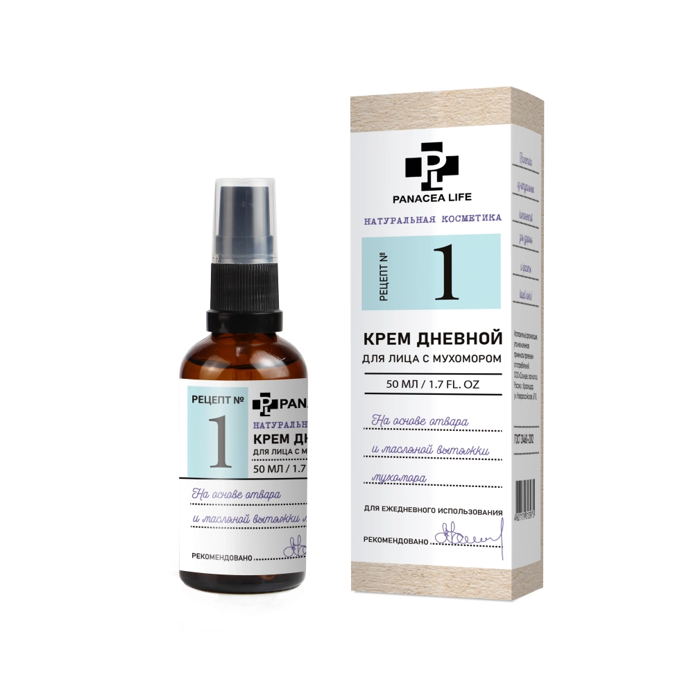 Крем для лица Дневной с мухомором PANACEA LIFE, 50 мл