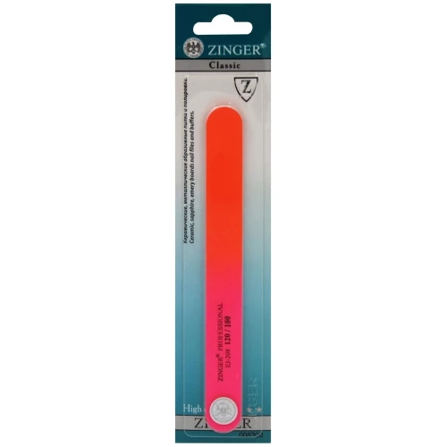 Пилка для ногтей прямая, абразив 120/180, цвет вишнево-красный, zo EJ-208