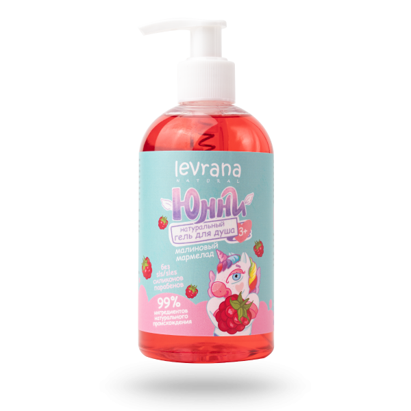 Детский гель для душа Малиновый мармелад ЮННИ, 3+ 300 мл