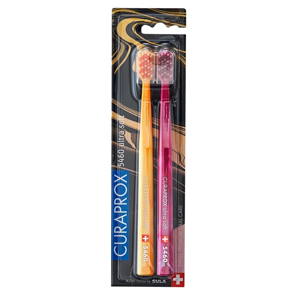 Curaprox зубная щетка взрослая ultrasoft duo marble 2023 2 шт./набор
