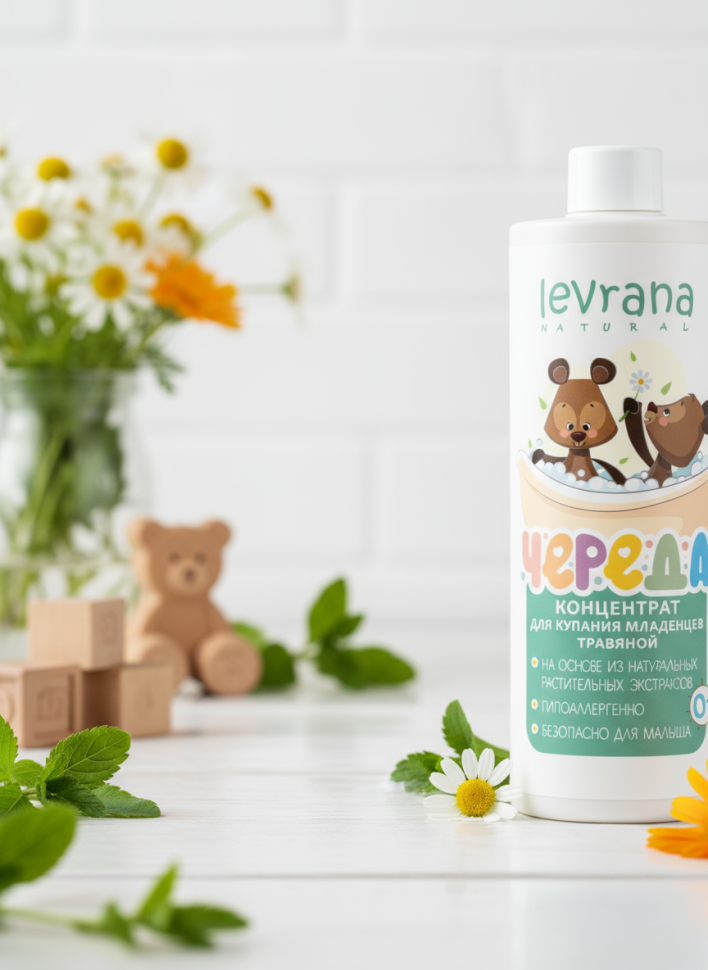 Детский травяной сбор-концентрат для купания «Череда», 0+, 400 мл