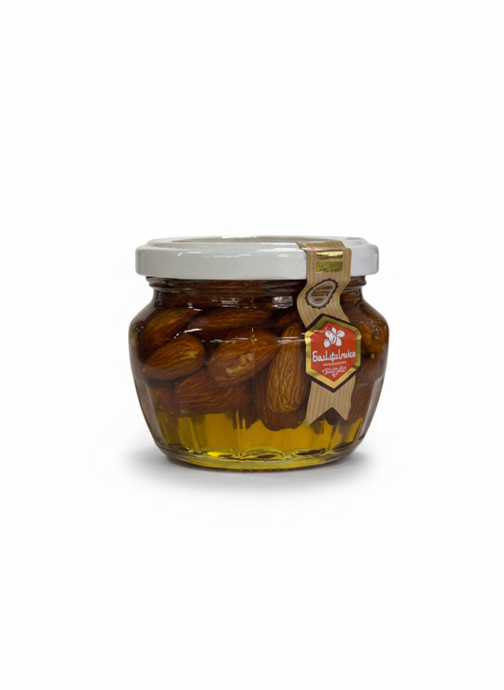 Медовое ассорти с жаренными орехами Миндаль, 175 г