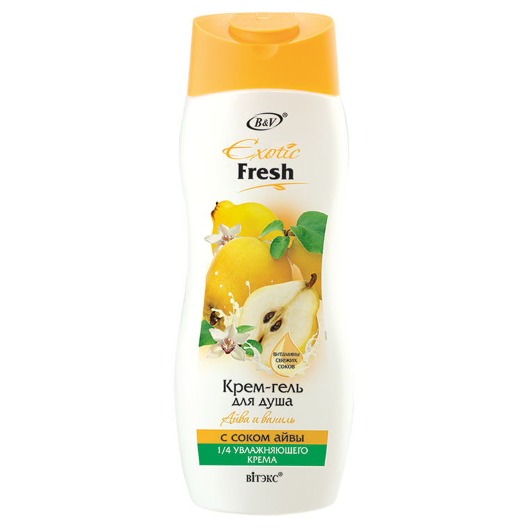 Крем-гель для душа Айва и Ваниль, Exotic Fresh, 500 мл