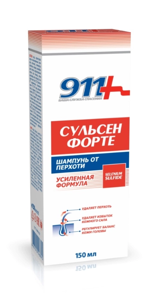 911 Сульсен форте шампунь для всех типов волос, 150 мл
