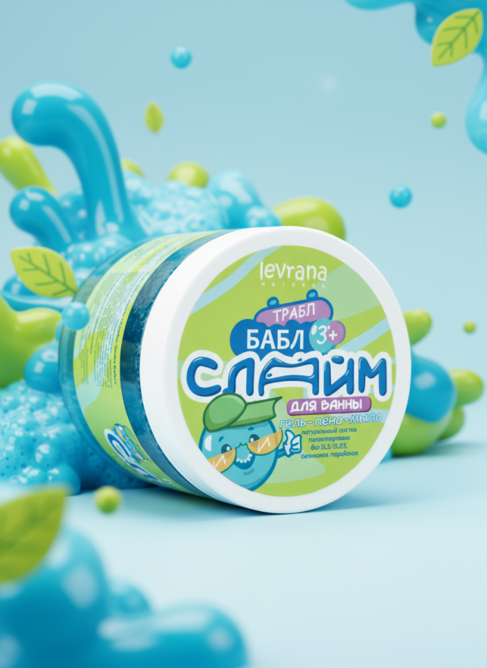 Гель-пена-мыло для ванны «Слайм Трабл бабл» 3+, 500 мл