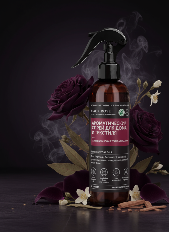 Ароматический спрей для дома и текстиля BLACK ROSE, 250 мл