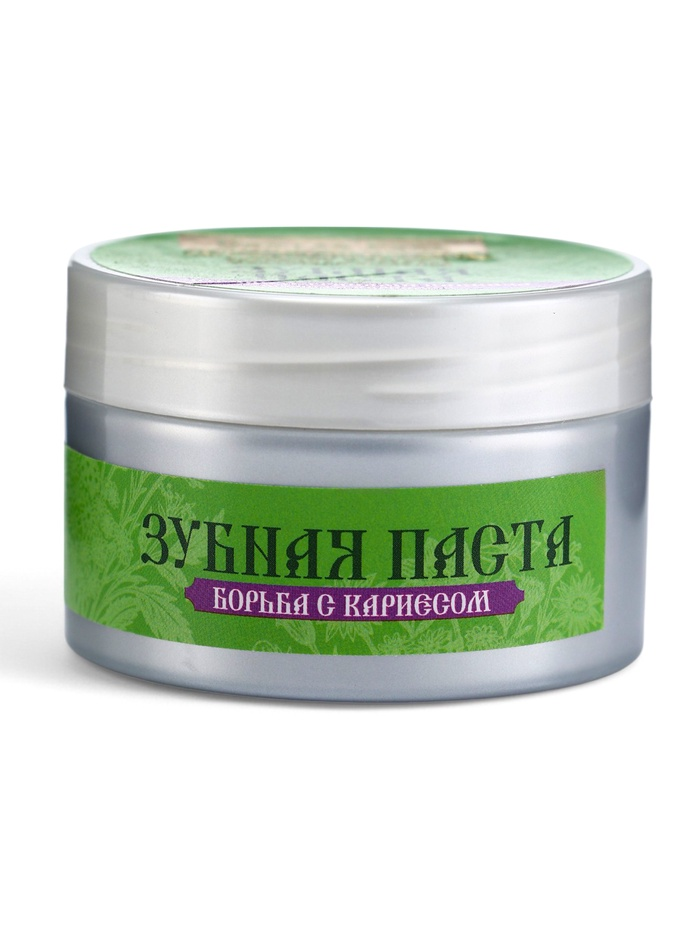 Чёрная зубная паста Борьба с кариесом с Кавказскими травами, Святая рука, 50 мл