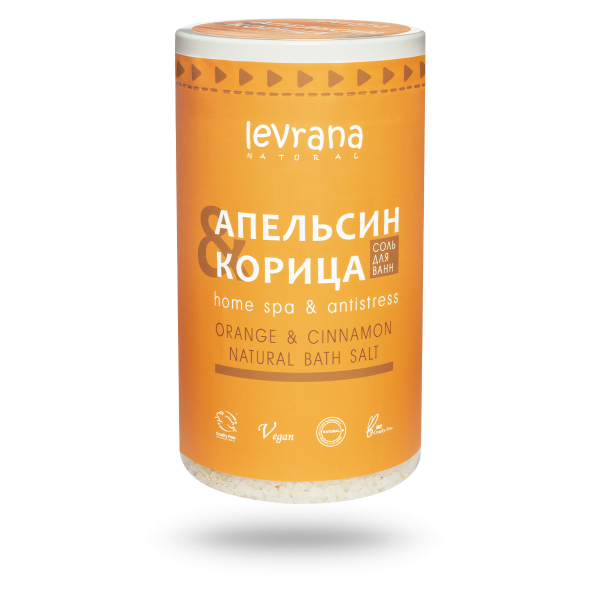 Соль для ванн с маслом апельсина и корицы, 800 г