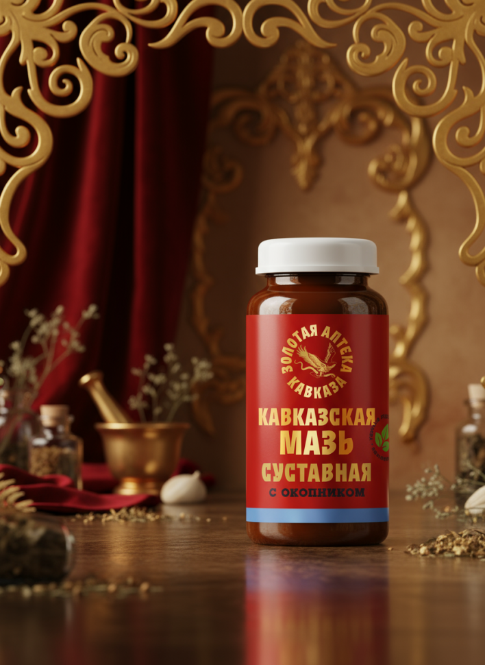 Кавказская мазь для тела Суставная с окопником, 30 г Кавказская мазь для тела Суставная с окопником, 30 г