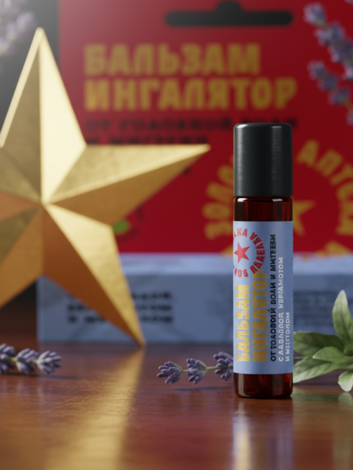 Роликовый бальзам-ингалятор Золотая звезда Кавказа От головной боли и мигрени, 5 мл Роликовый бальзам-ингалятор Золотая звезда Кавказа От головной боли и мигрени, 5 мл