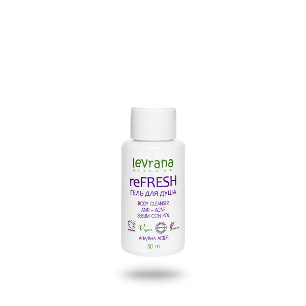 Натуральный гель для душа "ReFresh" с кислотами, для кожи, склонной к высыпаниям, 50 мл