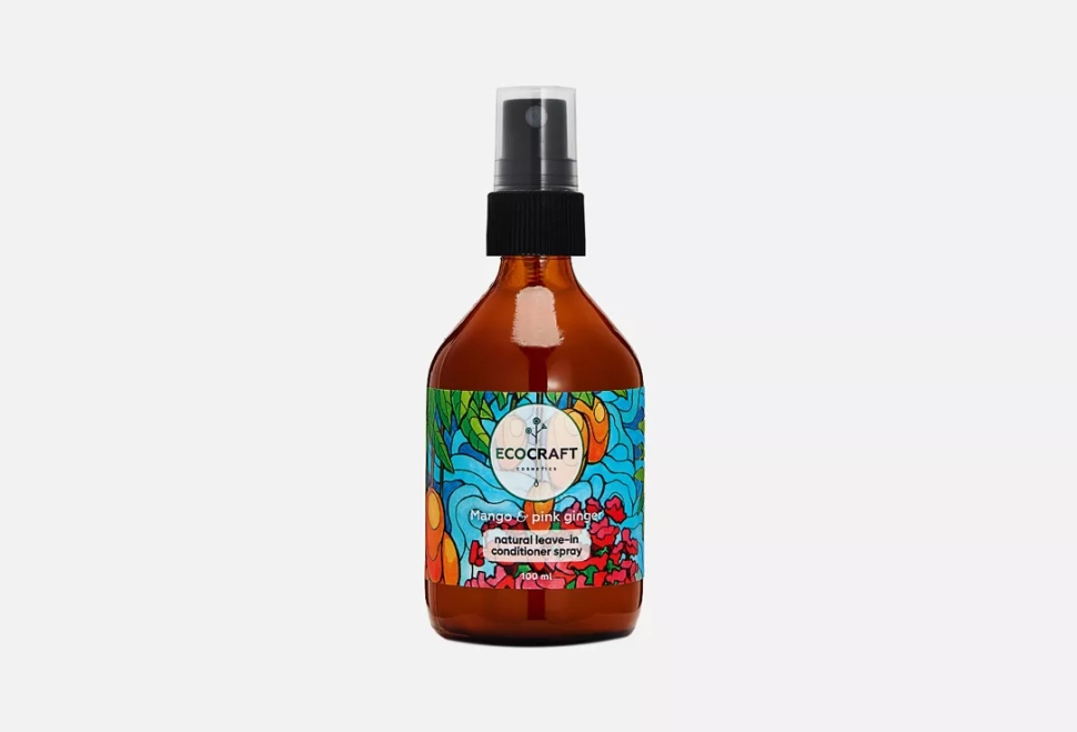 Несмываемый спрей-кондиционер для роста и против выпадения волос "Mango and pink ginger" Манго и розовый имбирь, 100 мл
