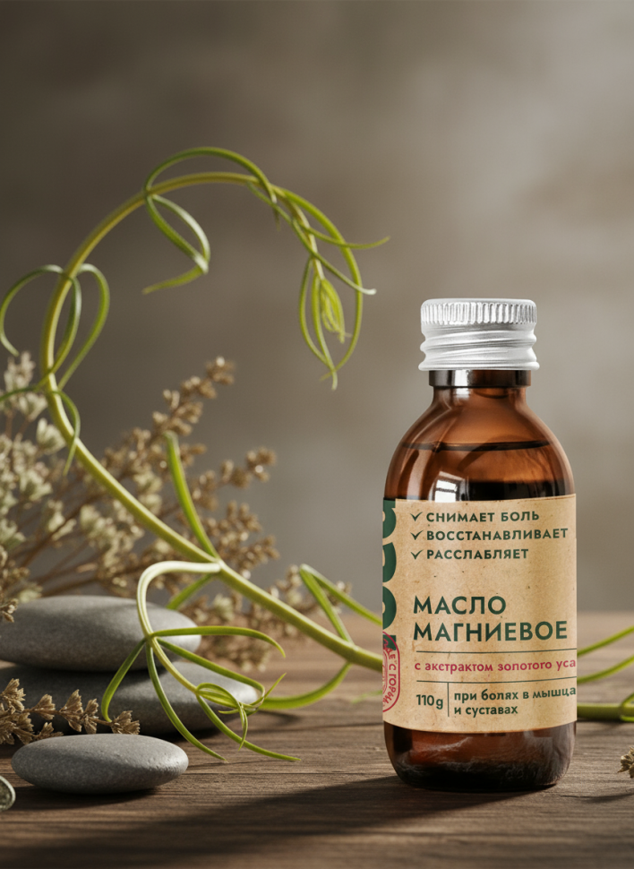 Магниевое масло с экстрактом золотого уса При боли в мышцах и суставах, 110 г Магниевое масло с экстрактом золотого уса При боли в мышцах и суставах, 110 г