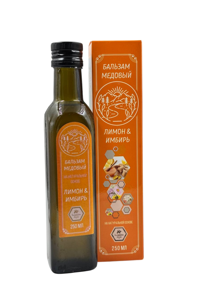 Бальзам медовый Имбирь и Лимон,  250 мл