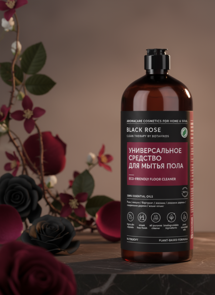 Универсальное средство для мытья пола BLACK ROSE, 1000 мл
