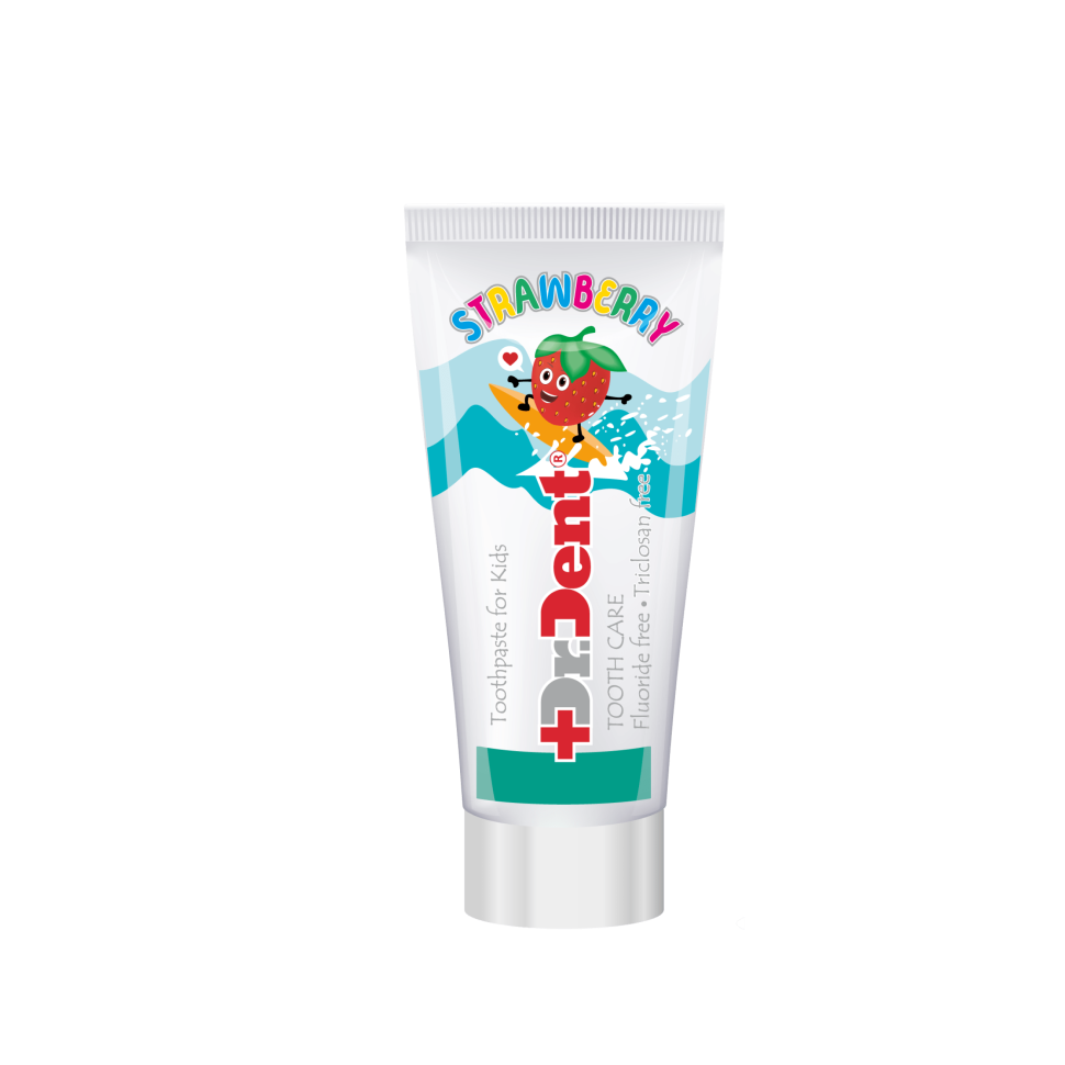 Паста зубная детская Dr.Dent Клубничка без фтора 3+, 75 г