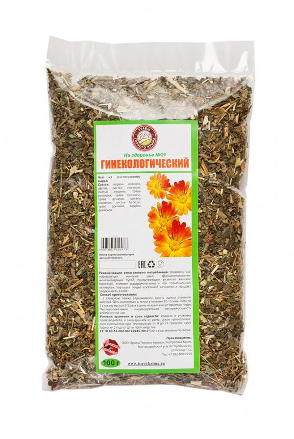 Сбор Травяной Гинекологический для профилактики и лечения заболеваний регулирует тонус матки, месячный цикл, 100 г