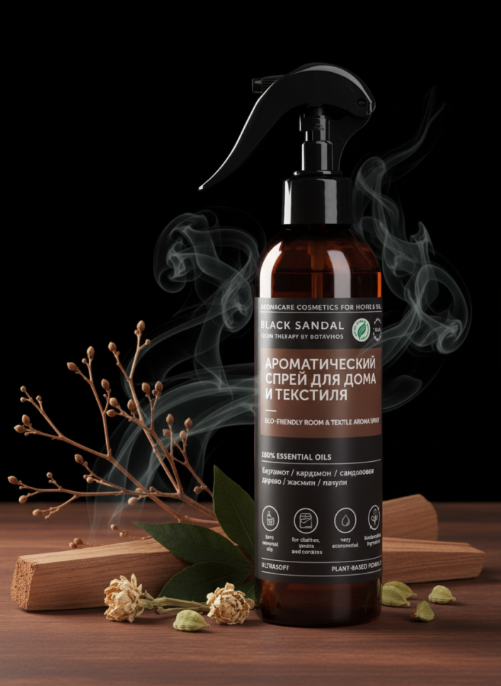 Ароматический спрей для дома и текстиля BLACK SANDAL, 250 мл