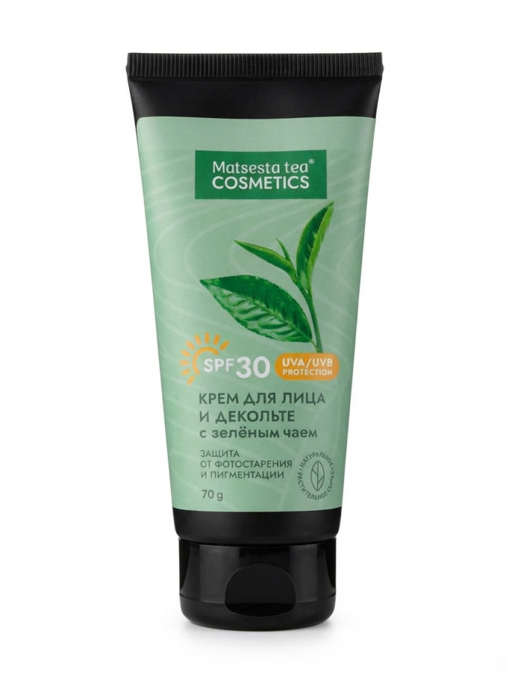 Крем для лица и декольте SPF 30 с зеленым чаем, 70 г