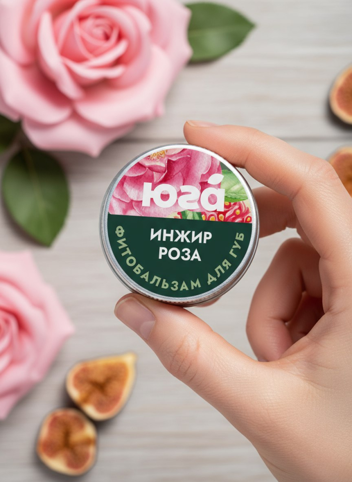 Фитобальзам для губ Инжир и роза, 10 г