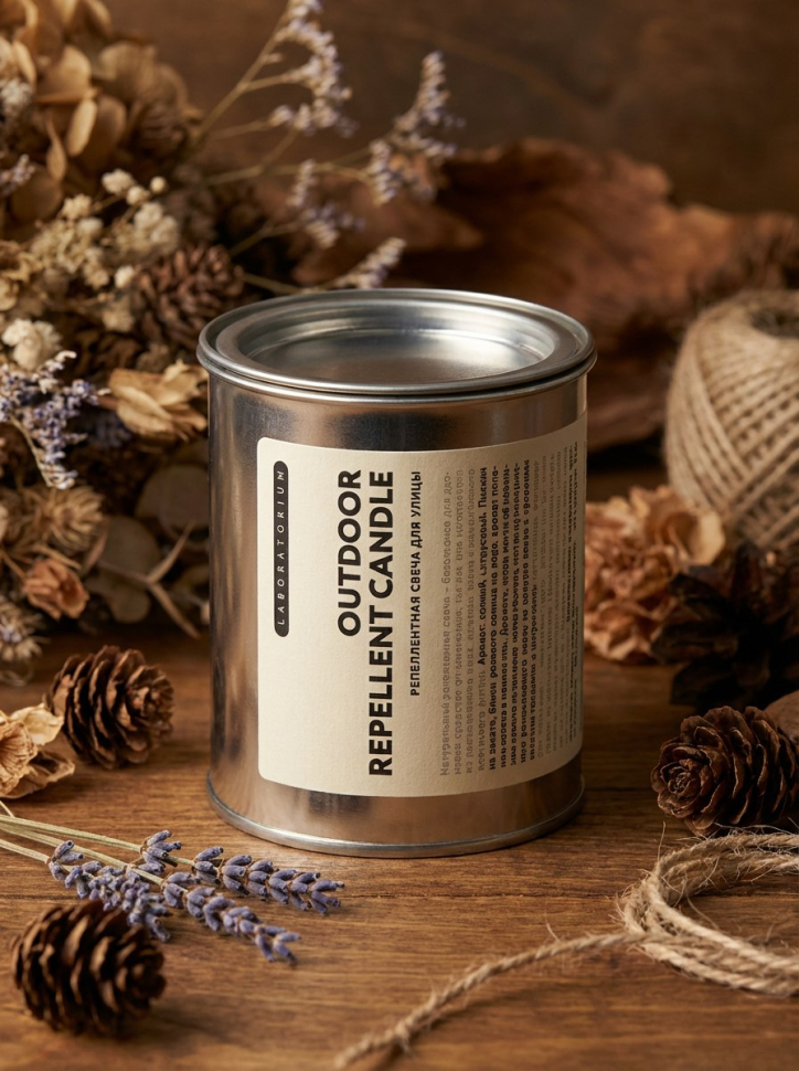 Репеллентная свеча для улицы, 300мл