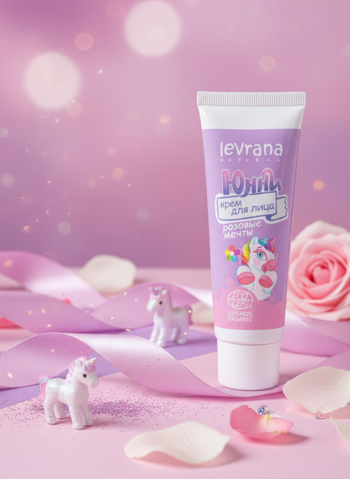 Детский крем для лица ЮННИ, розовые мечты, 30 мл
