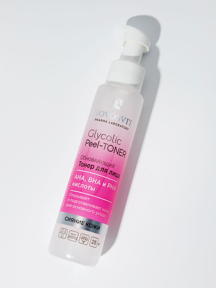 Тонер для лица Обновляющий «Glycolic Peel-Toner» с AHA, BHA и PHA, 100мл