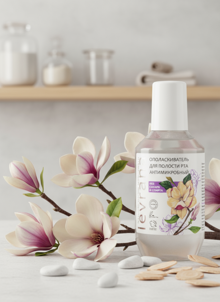 Ополаскиватель для полости рта Антимикробный с мятой, магнолией, 250 мл