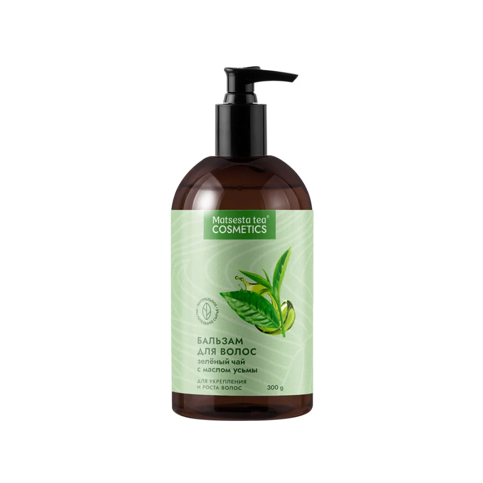 Бальзам для волос Укрепление и рост с зеленым чаем и маслом усьмы, 300 мл