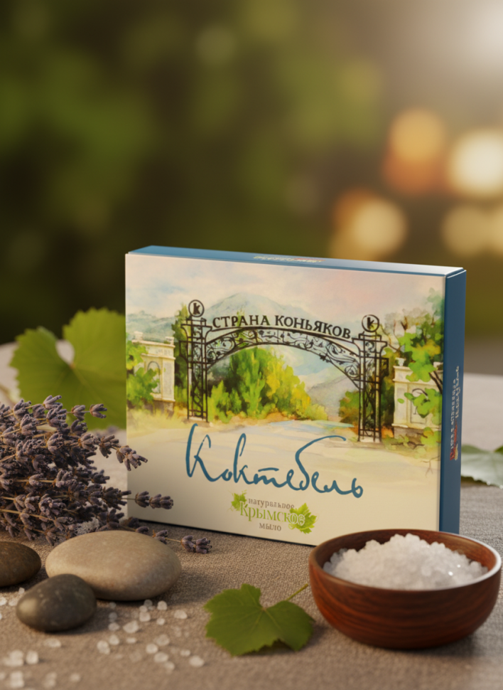 Набор крымского мыла Коктебель Акварели Крыма, 4 шт. по 50 г