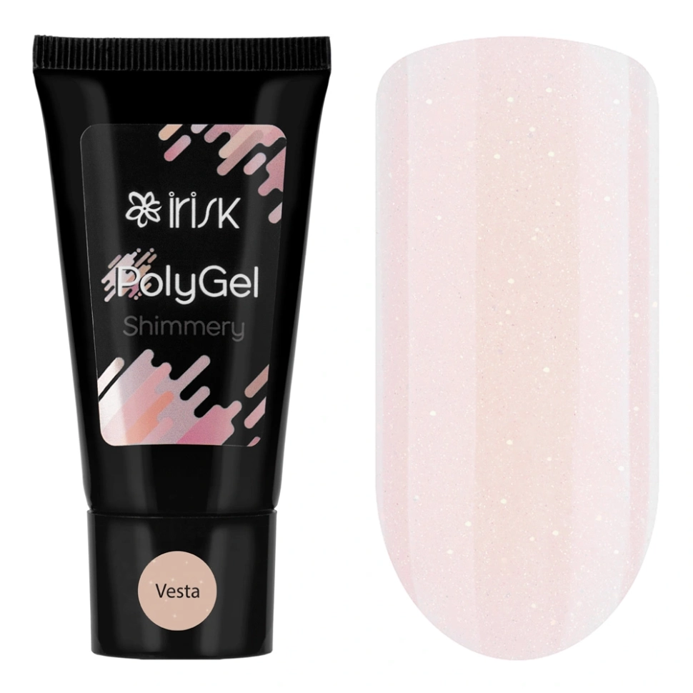 Полигель с шиммером для наращивания и моделирования ногтей 04 Vesta Shimmery PolyGel, 30 г