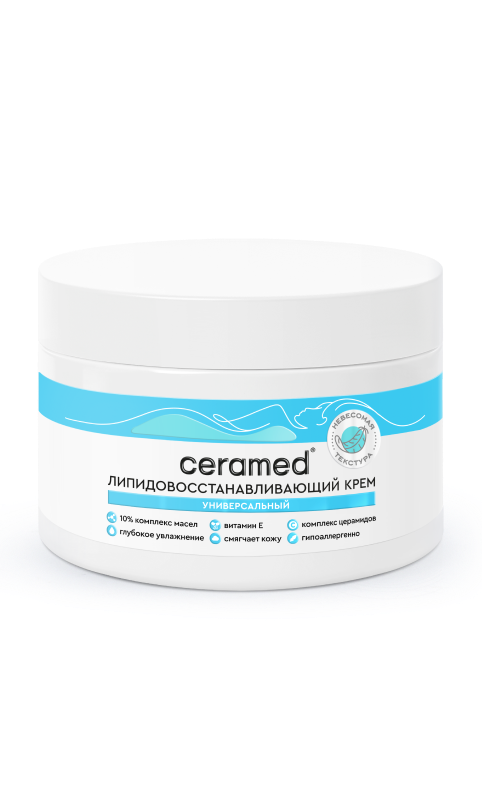 Крем для тела Липидовосстанавливающий, универсальный, CERAMED, 300 мл