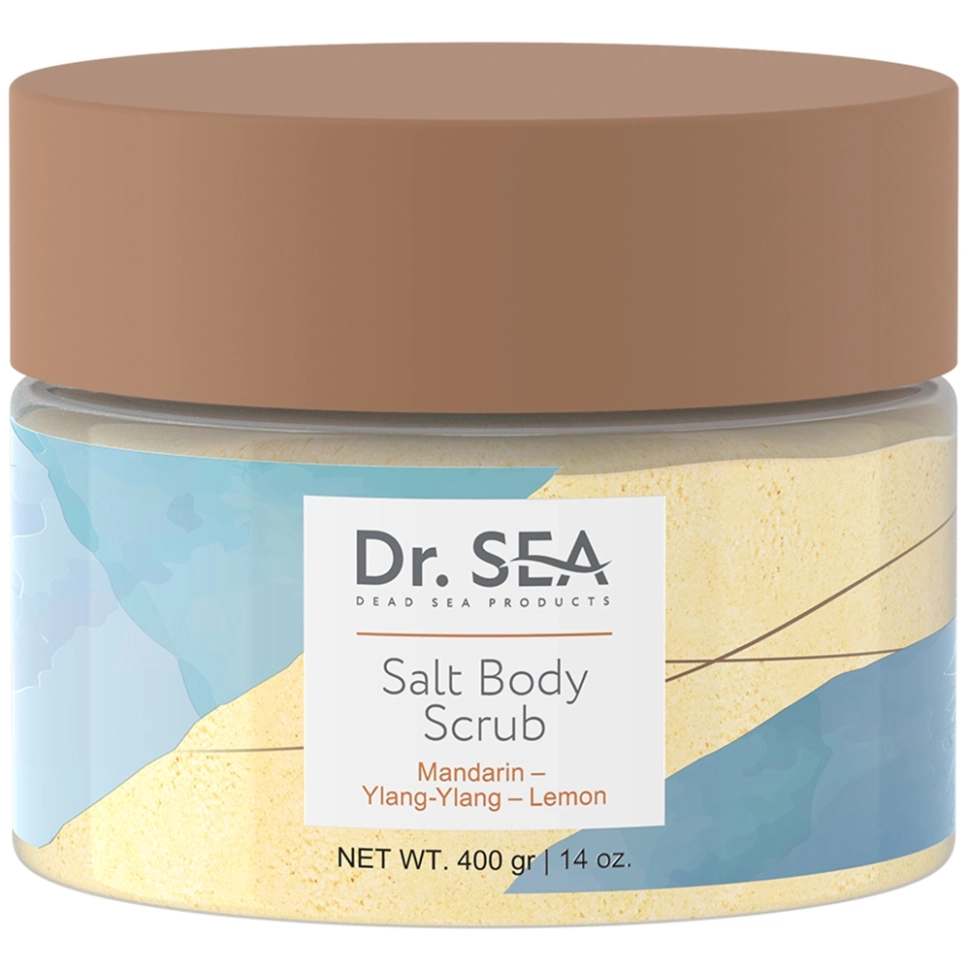 Скраб солевой для тела мандарин-иланг-иланг-лимон Dr sea, 400 гр