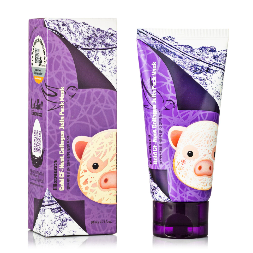  Маска плёнка для лица GOLD CF - NEST COLLAGEN JELLA PACK MASK, с экстрактом ласточкиного гнезда и коллагеном,  80 мл