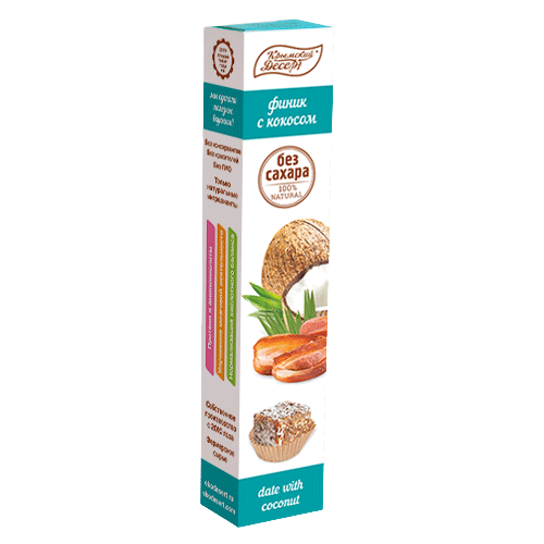 Рахат-лукум без сахара Новый Свет (финик с кокосом), 65 г