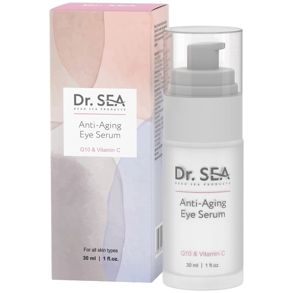 Сыворотка для глаз антивозрастная с q10 и витамином с Dr sea, 30 мл