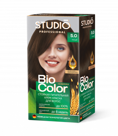 Крем-краска для волос Studio Professional BIOcolor, тон 5.0 - Русый