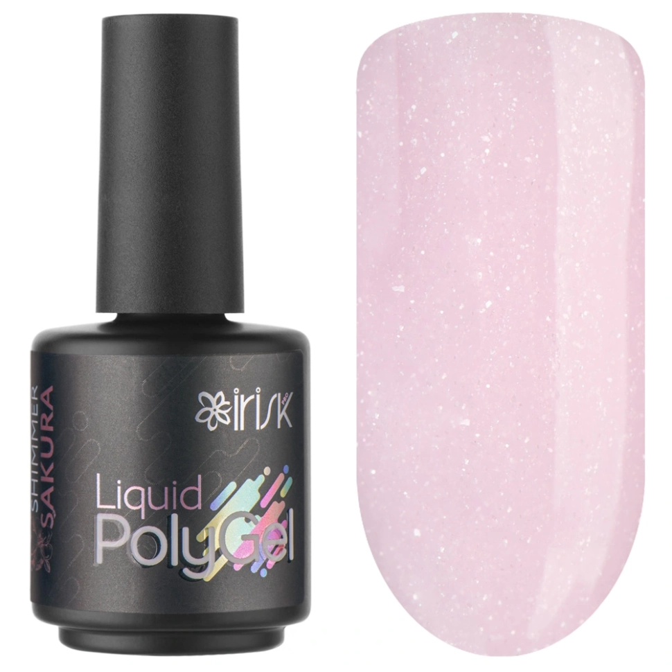 Жидкий полигель для ногтей 09 Shimmer Sakura Liquid PolyGel, 18 мл