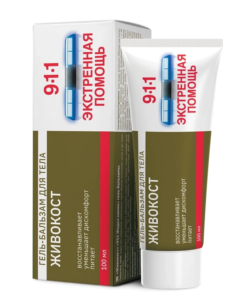 911 Экстренная помощь живокост гель-бальзам, 100 мл