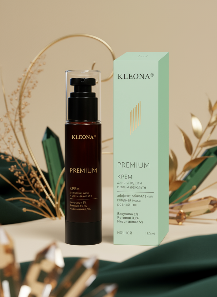 Крем для лица, шеи и зоны декольте Ночной с бакучиолом Anti-Age №3.8, 50 мл