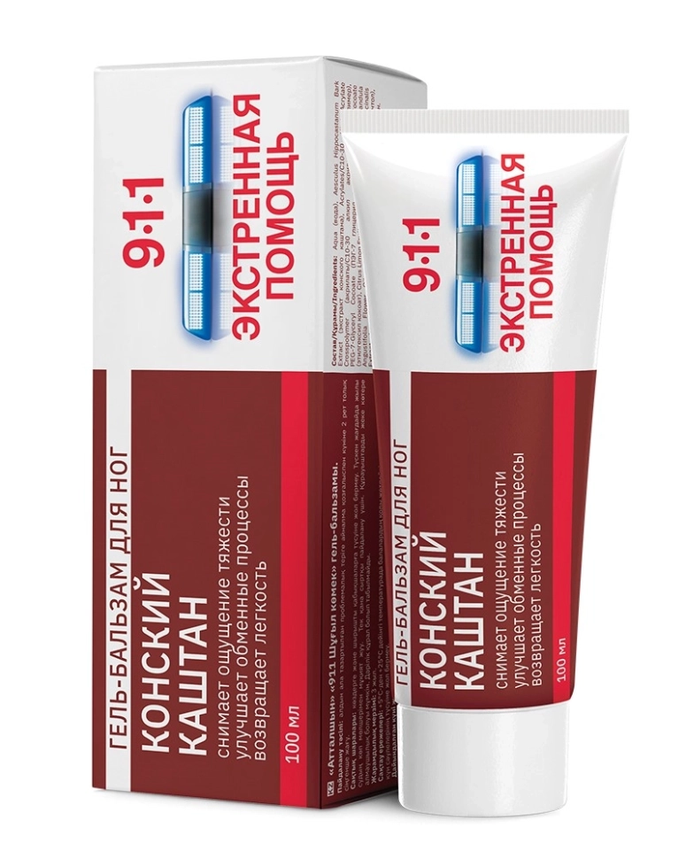 911 Экстренная помощь конский каштан гель-бальзам, 100 мл