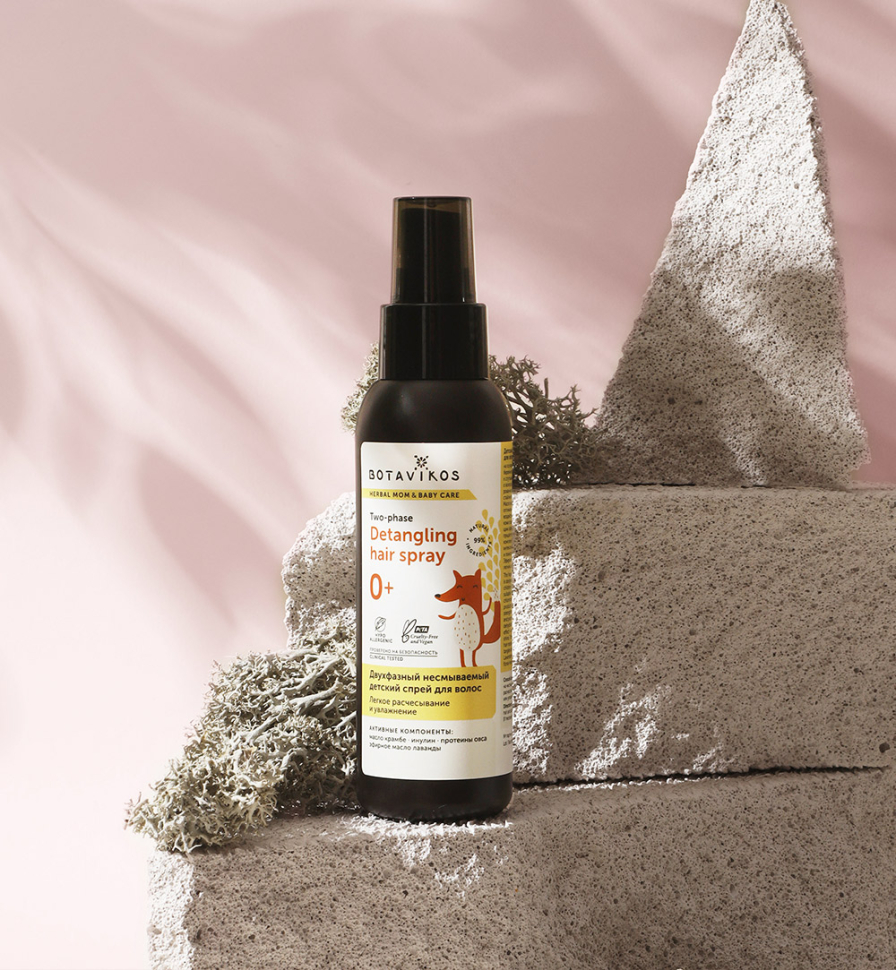 Спрей для волос двухфазный несмываемый детский Herbal Mom &amp; Baby Care, 100 мл