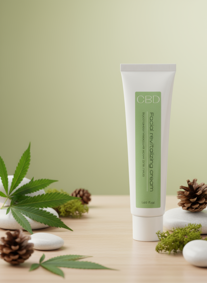 Крем для лица Восстанавливающий с каннабидиолом CBD, 50 мл