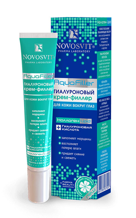 Крем-филлер для кожи вокруг глаз Гиалуроновый "AquaFiller", заполняет морщины, 20мл