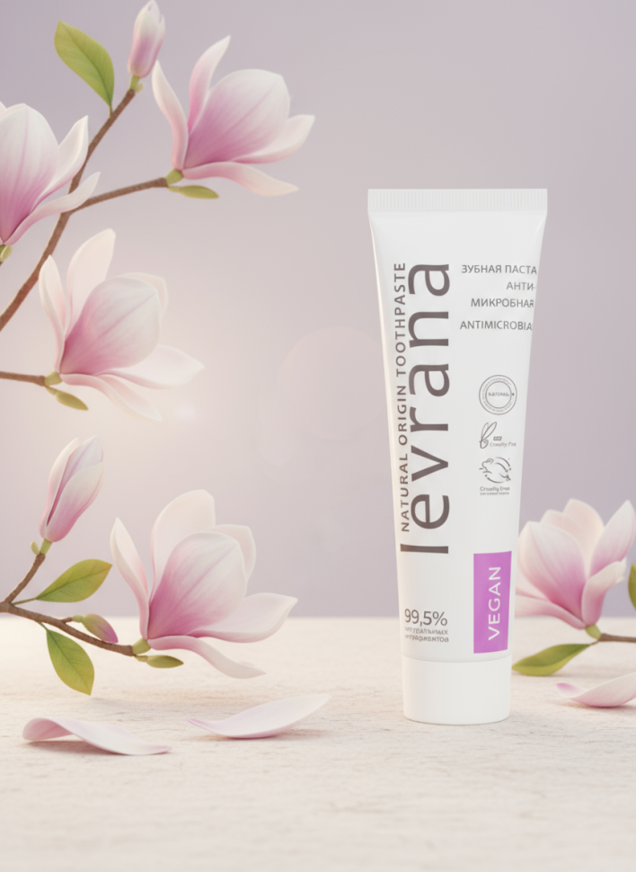 Зубная паста Антимикробная, с лавандой и магнолией, от налета и кариеса, 100 мл