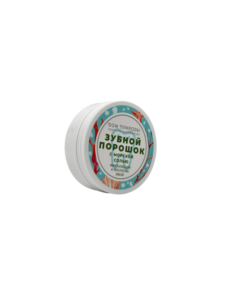 Зубной порошок с морской солью Минерализация и укрепление эмали, 50 г