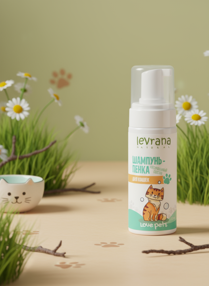 Шампунь-пенка для кошек, 150мл